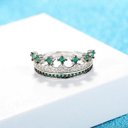 Two - tone Heart Shaped Zircon Ring - Catch Cards