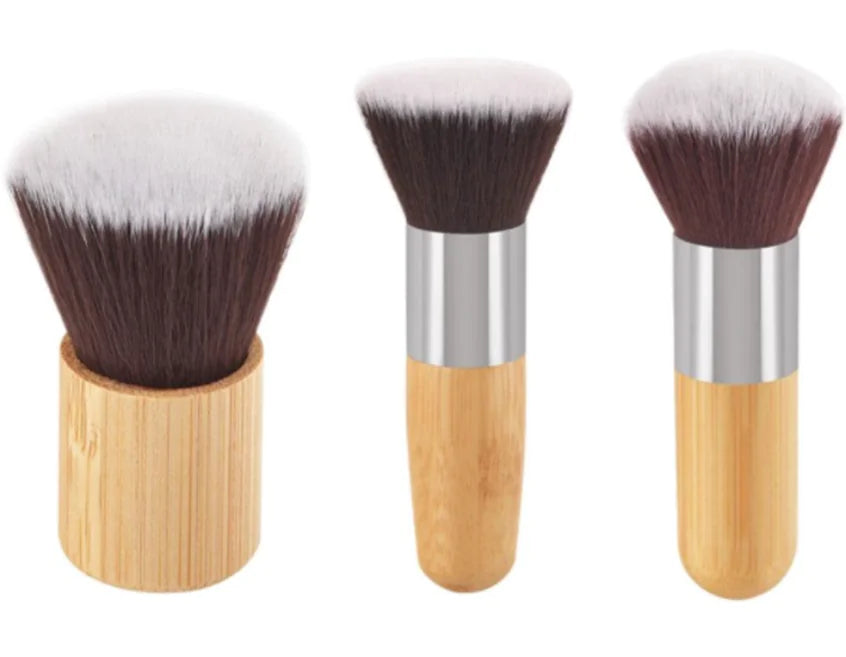 Women's Bamboo Handle Flat Makeup Brush WEM Support (www.WEM.support)