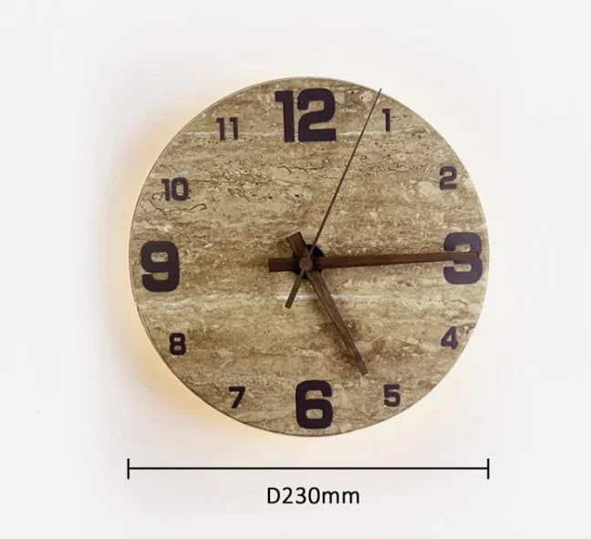 Yellow Stone Wall Clock Light HejK.com