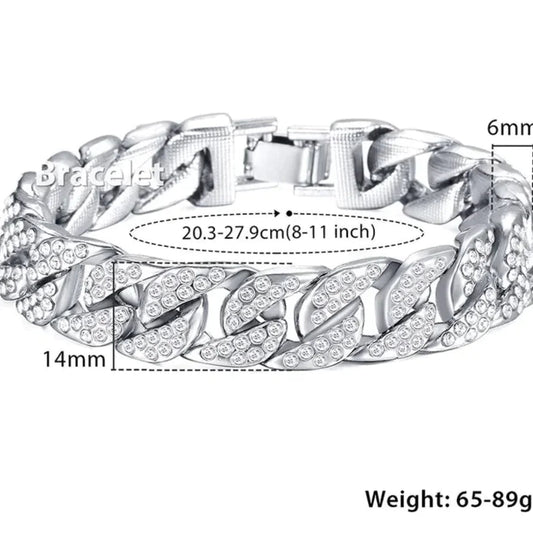 Gold Miami Curb Chain Bracelet WEM Support (www.WEM.support)