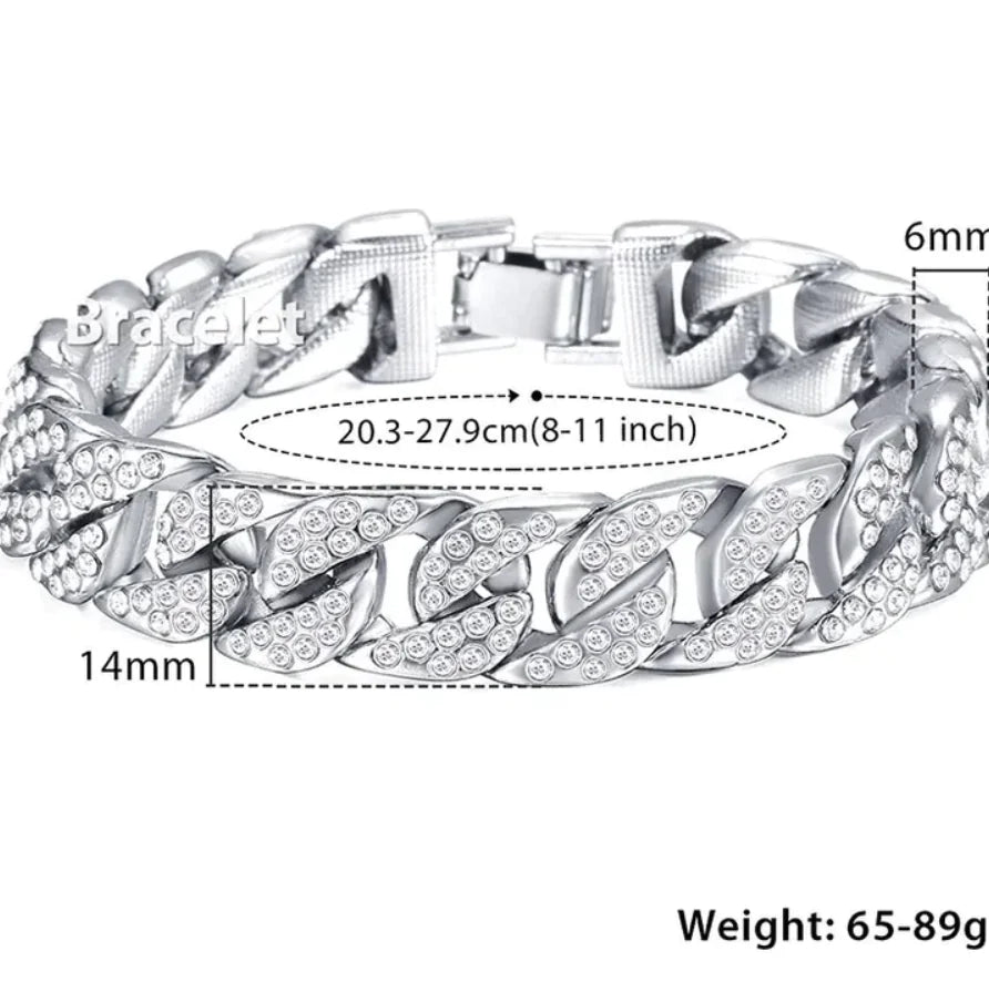 Gold Miami Curb Chain Bracelet WEM Support (www.WEM.support)