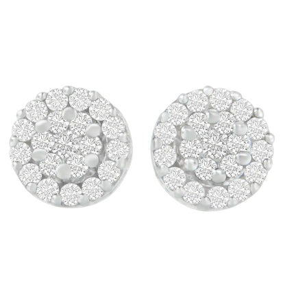 14K White Gold 3/4 cttw Round Cut Diamond Stud Earring (H-I, SI2-I1) WEM Support (www.WEM.support)