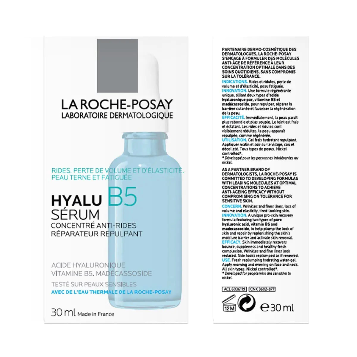 La Roche-Posay Hyalu B5 Pure Hyaluronic Acid Serum for Face, with Vitamin B5, Anti-Aging Serum for Fine Lines and Wrinkles, Hydrating Serum to Plump and Repair Dry Skin, Safe on Sensitive Skin 1 Fl Oz (Pack of 1) WEM Support (www.WEM.support)