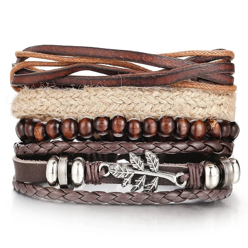 Multilayer Leather Bracelet WEM Support (www.WEM.support)