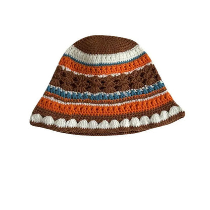 Japanese Retro Hollow Flower Handmade Knitted Bucket Hat HejK.com Marketplace LLC