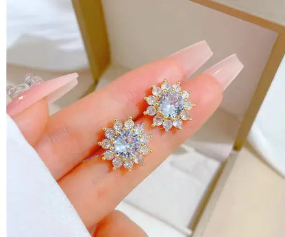 Crystal Sunflower Necklace/Earrings WEM Support (www.WEM.support)