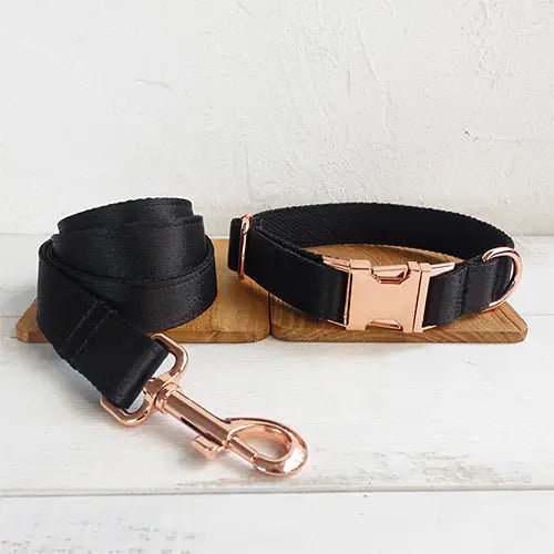 Unique Style Christmas Black Collar and Leash Set for Pets - Catch Cards