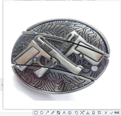 Universal Folding Knife Belt Buckle - Western Style (One Piece) - Catch Cards