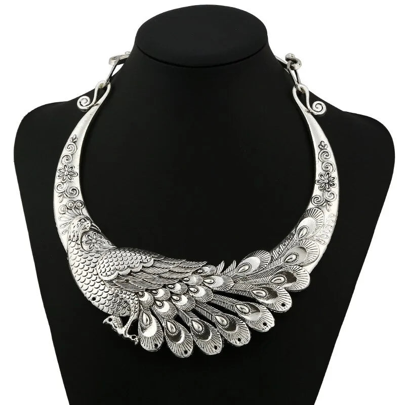 Bohemian Peacock Choker Necklace WEM Support (www.WEM.support)