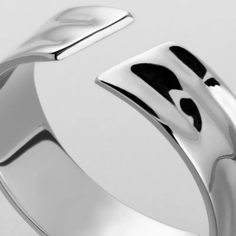 Irregular Concave-convex Special-interest Design Hollowed Smooth Opening Ring