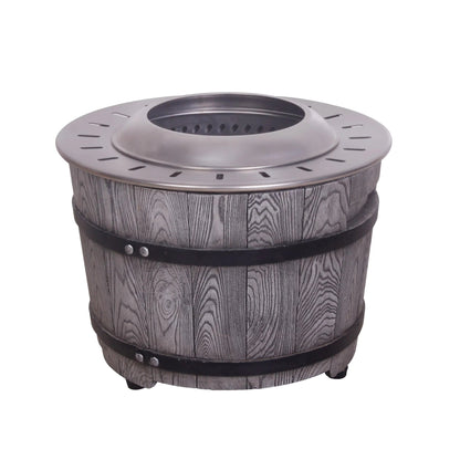 Smokeless Firepit With Wood Pellet Twig Wood As The Fuel, Wood Look WEM Support (www.WEM.support)