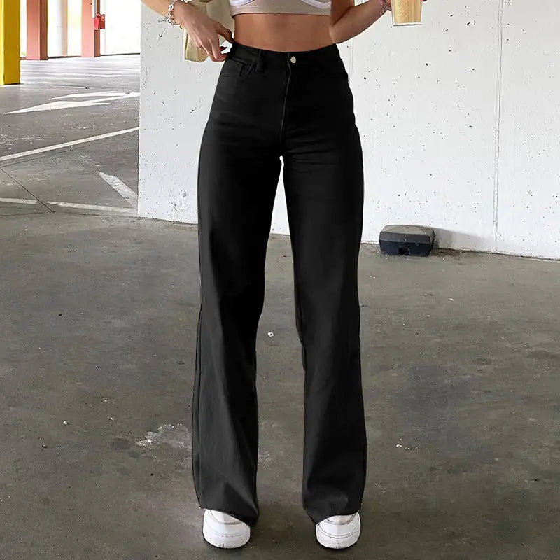 Spice Girl Style High Waist Slim Jeans Bell Bottoms WEM Support (www.WEM.support)