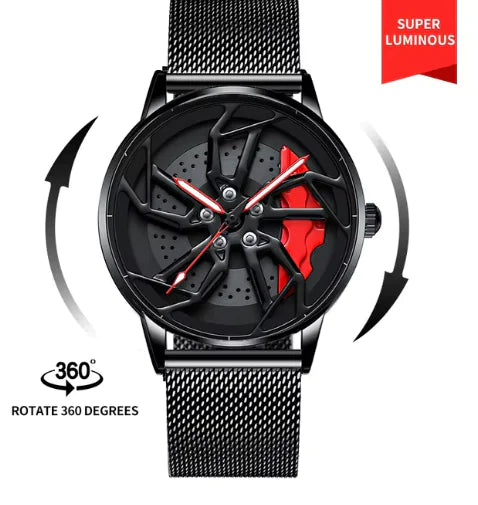 Men 3D Real Wheel Watches WEM Support (www.WEM.support)