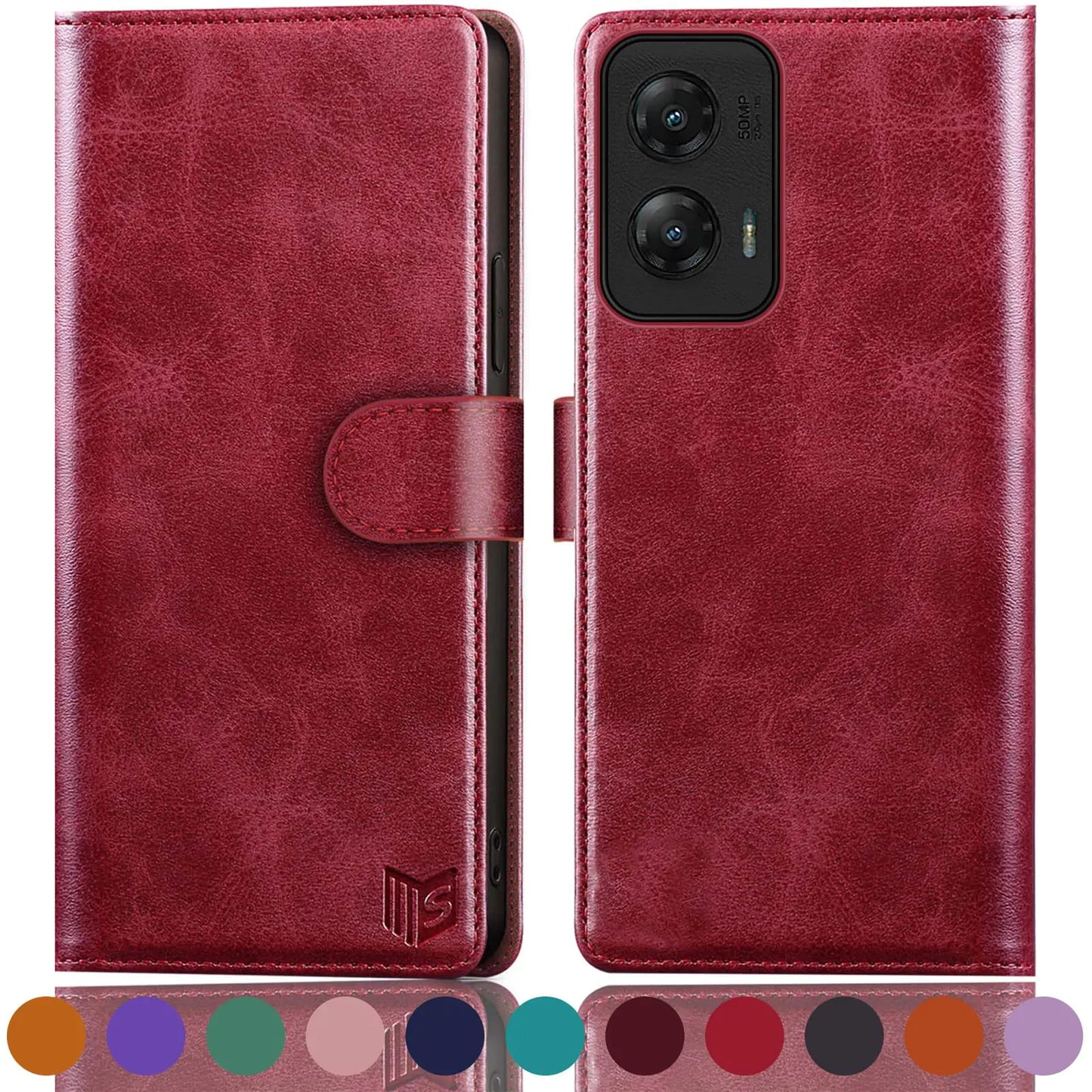 SUANPOT for Moto G Stylus 5G 2024 Wallet case with RFID Blocking Credit Card Holder,Flip Book PU Leather Protective Cover Women Men for Stylus 5G 2024 Phone case Purple