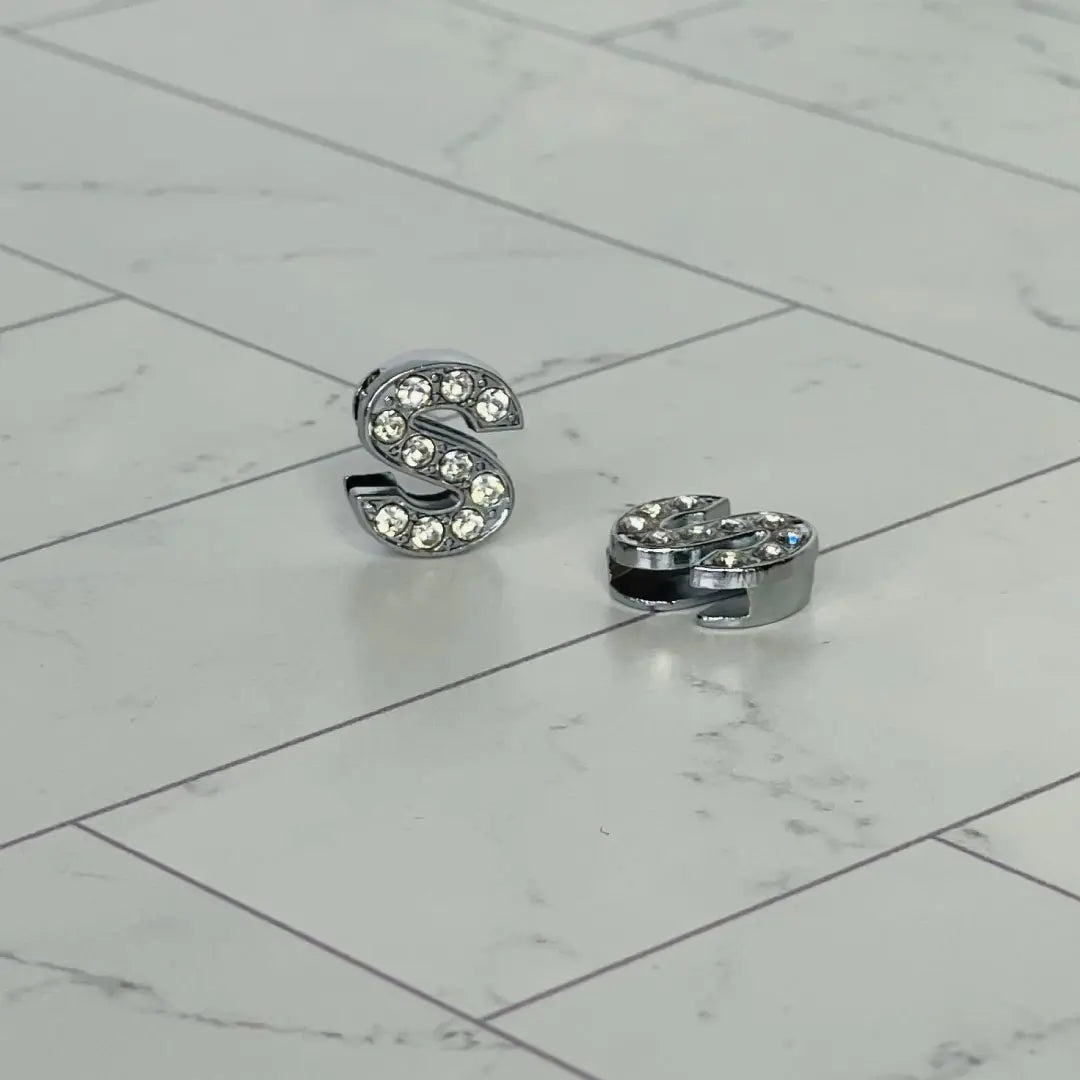 Pavé Letters -Silver Charms WEM Support (www.WEM.support)