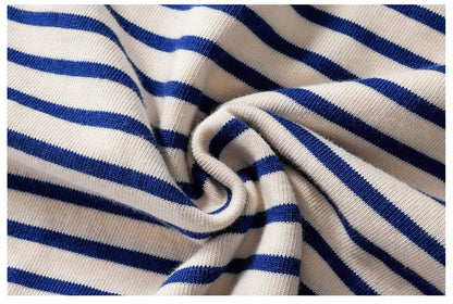 Classic Retro Striped Round Neck Long Sleeves HejK.com