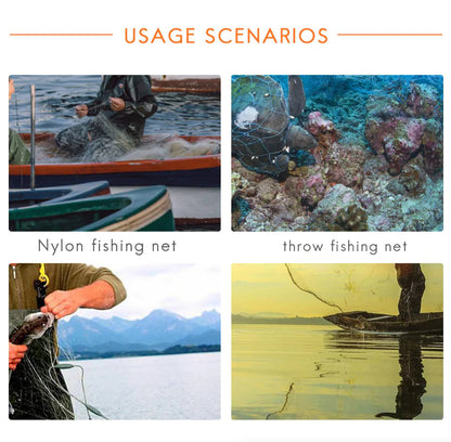 6/8/10/12/16FT Fishing Cast Net Bait Easy Throw Hand Cast Strong Nylon Mesh USA WEM Support (www.WEM.support)