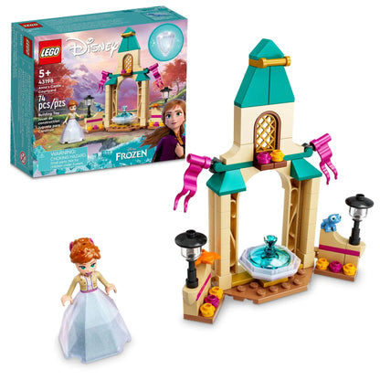 LEGO Disney Frozen 2 Anna’s Castle Courtyard Building Toy 43198 Princess Toy Set with Diamond Dress Set and Disney Frozen Mini-Doll Figure Disney Birthday Gift Idea for Kids Boys Girls Age 5+