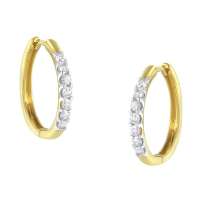 10KT Yellow Gold Diamond Hoop Earring (1/2 cttw, I-J Color, I2-I3 Clarity) WEM Support (www.WEM.support)