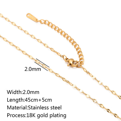 Stainless Steel Vacuum Vapor Plating 18K Gold Color Protection Lip Chain Accessories WEM Support (www.WEM.support)