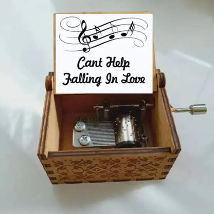 Antique Carved Wooden Hand Crank Music Box WEM Support (www.WEM.support)