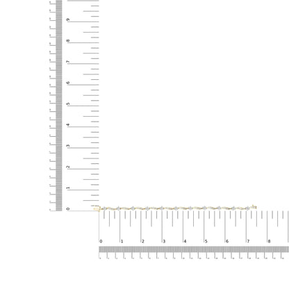 10K Yellow Gold 2.00 Cttw Round-Cut and Baguette-Cut Floral Design Swirl Link 7.5" Bracelet (H-I Color, I2-I3 Clarity) WEM Support (www.WEM.support)