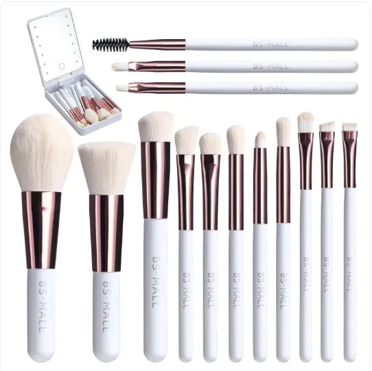 Makeup Brushes with Luminous Mirror WEM Support (www.WEM.support)