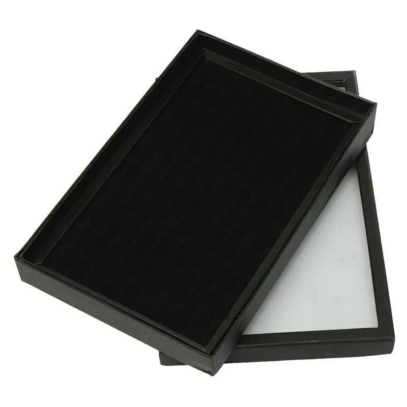 100 Slots Jewelry Ring Display Organizer Tray Holder Earrings Storage Box Case WEM Support (www.WEM.support)