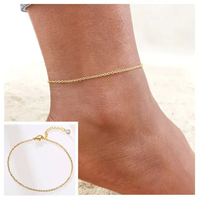 Adjustable Snake Chain Anklet for Women Girls WEM Support (www.WEM.support)