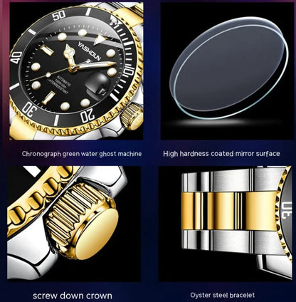 Modern Skeleton Steel Watch WEM Support (www.WEM.support)