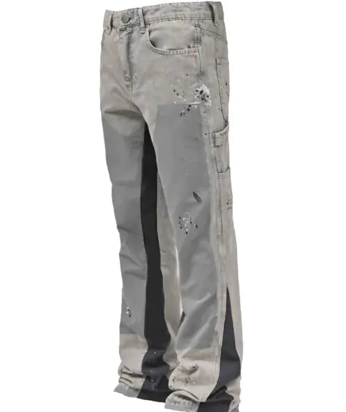 Elastic Patchwork Flared Pants WEM Support (www.WEM.support)