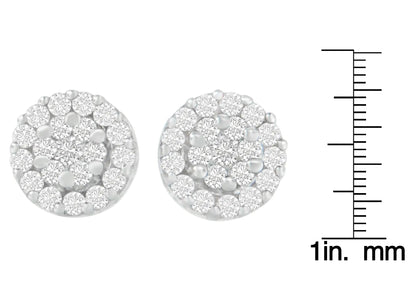 14K White Gold 3/4 cttw Round Cut Diamond Stud Earring (H-I, SI2-I1) WEM Support (www.WEM.support)