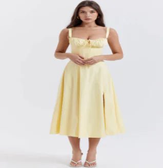 Vestido Elegante Parisino - Maxi Floral con Corsé - Catch Cards