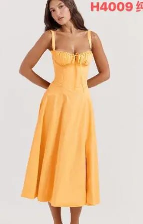 Vestido Elegante Parisino - Maxi Floral con Corsé - Catch Cards