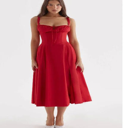 Vestido Elegante Parisino - Maxi Floral con Corsé - Catch Cards