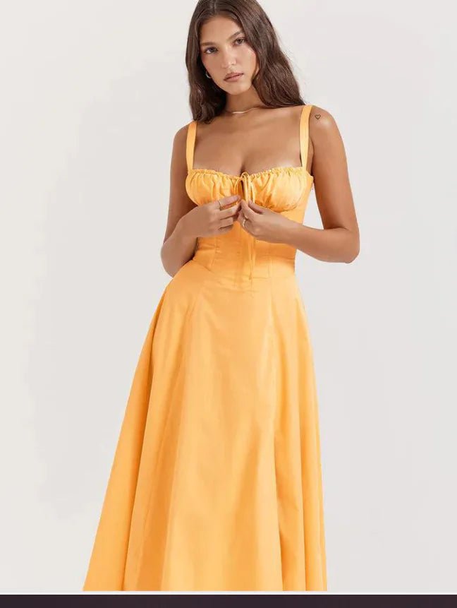 Vestido Elegante Parisino - Maxi Floral con Corsé - Catch Cards