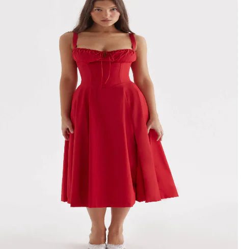 Vestido Elegante Parisino - Maxi Floral con Corsé - Catch Cards