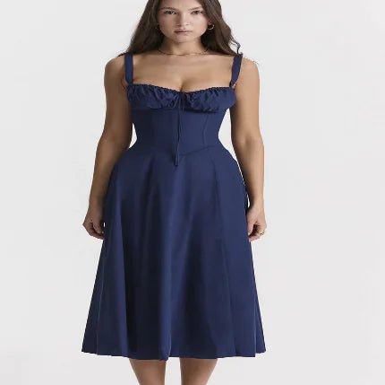 Vestido Elegante Parisino - Maxi Floral con Corsé - Catch Cards