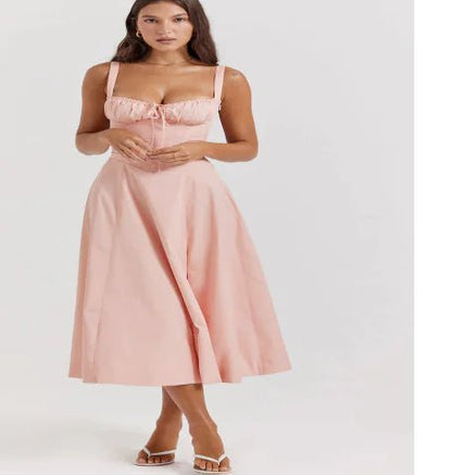 Vestido Elegante Parisino - Maxi Floral con Corsé - Catch Cards