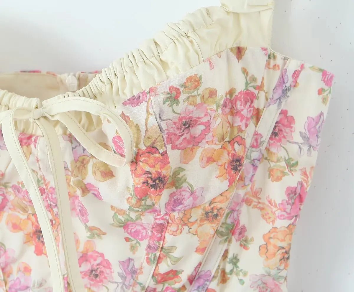 Vestido Feminino com Alças Florais - Catch Cards