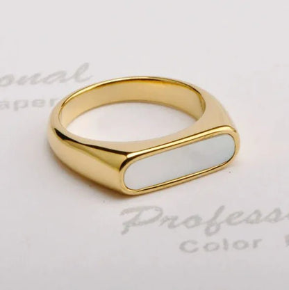 Vintage Black and White Fritillary Titanium Ring - Catch Cards