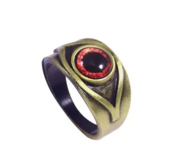 Vintage Crimson Brown Red Eye Ring - Catch Cards