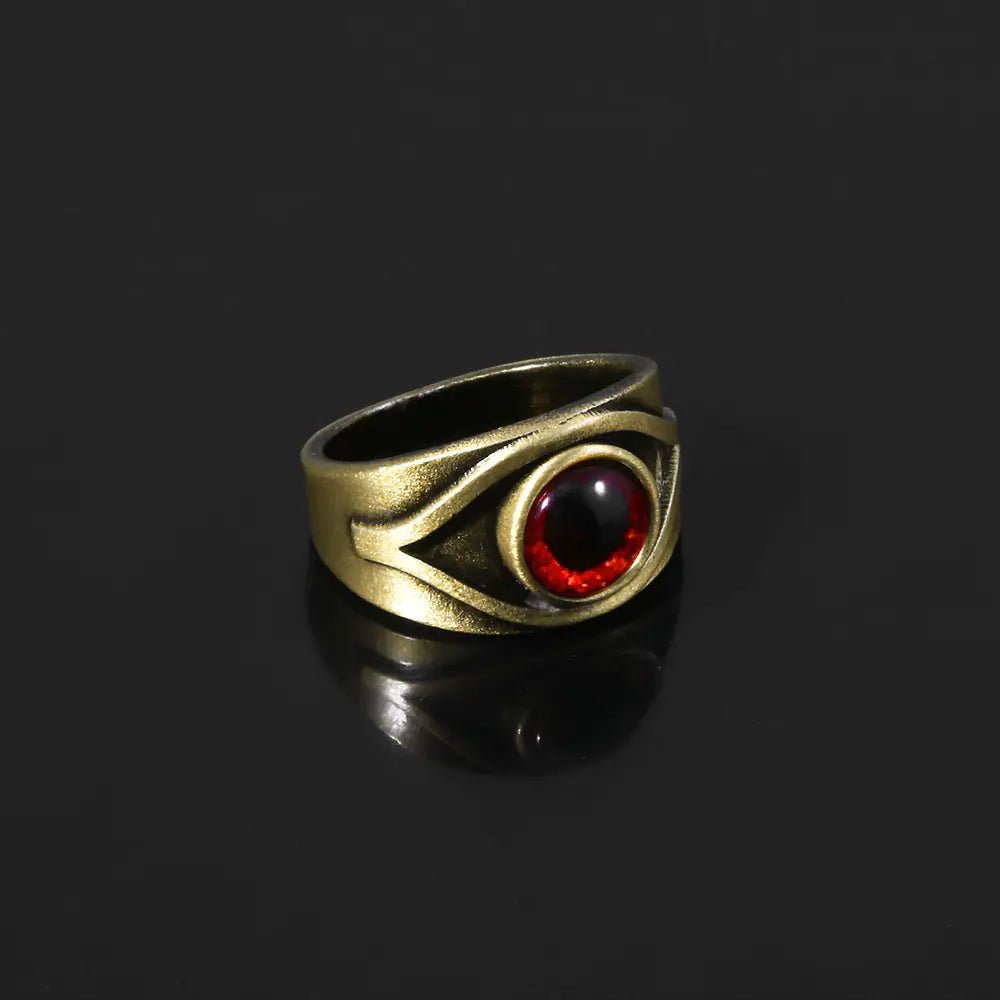 Vintage Crimson Brown Red Eye Ring - Catch Cards
