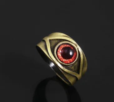 Vintage Crimson Brown Red Eye Ring - Catch Cards
