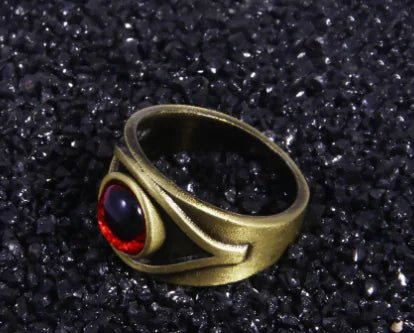 Vintage Crimson Brown Red Eye Ring - Catch Cards