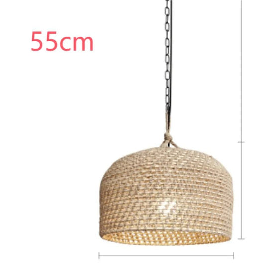 Vintage Hotel Homestay Bedroom Light Hemp Rope Woven Zen Tea Room - Catch Cards