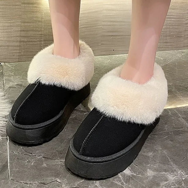Women's Fashionable Fluffy Fur Slippers WEM Support (www.WEM.support)