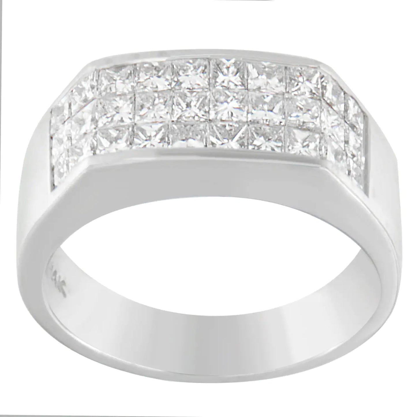 Men's 14k White Gold 2 1/2 ct TDW Diamond Cluster Ring (G-H, VS1-VS2) WEM Support (www.WEM.support)