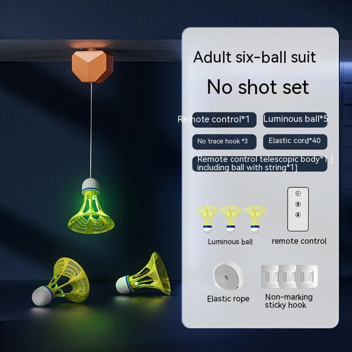 Badminton Racket Single Trainer with Automatic Rebound Swing WEM Support (www.WEM.support)