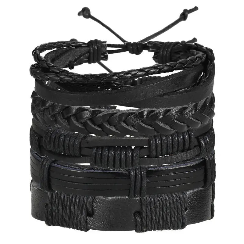 Multilayer Leather Bracelet WEM Support (www.WEM.support)